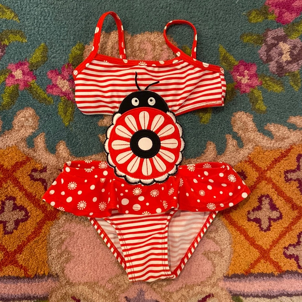 Ladybug cutout swimsuit